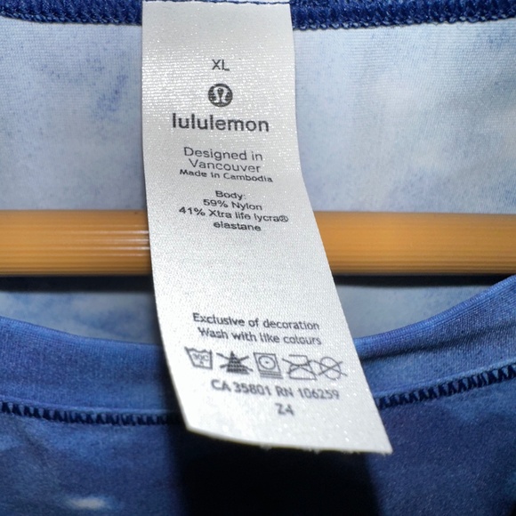 Lululemon Sun Shelter RashGuard Blue NWOT XL - Picture 3 of 3